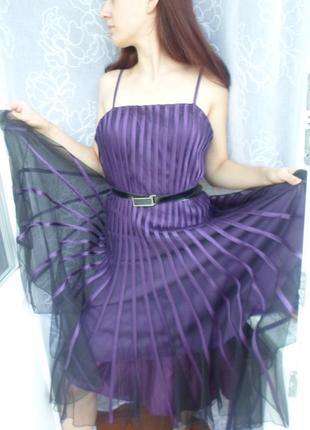 Красивенное нарядное платье-сарафан пог-46. annylee /made in u.s.a. размер м3 фото