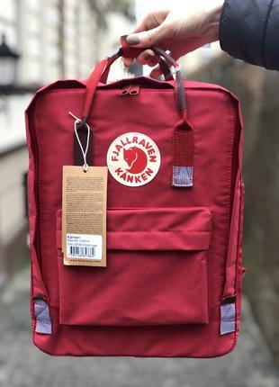 Рюкзак fjallraven kanken deep red-random blocked 16л / smb5 фото