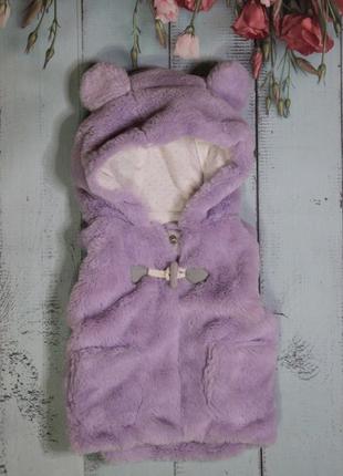 Теплая меховушка на 6-9 мес