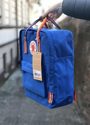 Рюкзак fjallraven kanken lake blue rainbow 16л / smb2 фото