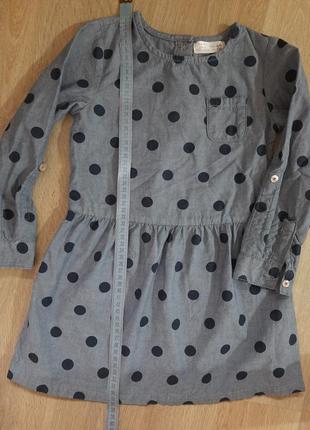 Джинсовое платье  в горошек на 4 5 6 лет фирма gloria jeans4 фото