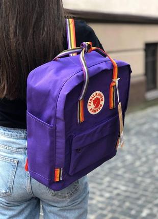 Рюкзак fjallraven kanken purple, rainbow 16л / smb