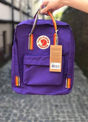 Рюкзак fjallraven kanken purple, rainbow 16л / smb5 фото