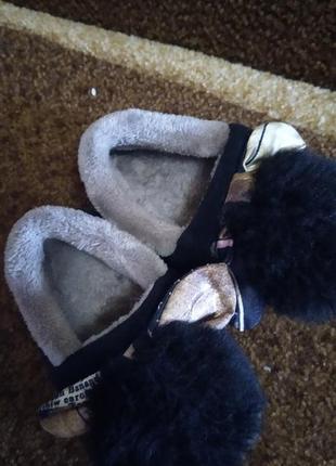 Тапочки с помпоном зимние 5