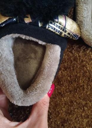 Тапочки с помпоном зимние 3