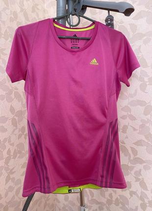 Футболка для фитнеса розовая adidas размер м1 фото