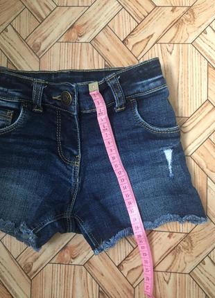 Шикарные джинсовые шорты на девочку 3-4 года tu3 фото