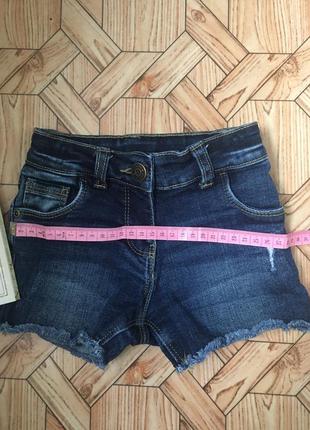 Шикарные джинсовые шорты на девочку 3-4 года tu4 фото