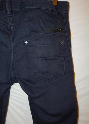 Джинсы diesel darron regular slim tapered fit 008qu midnight/blue jeans8 фото