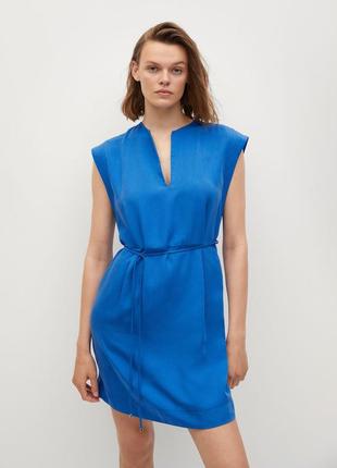 Синее платье mango