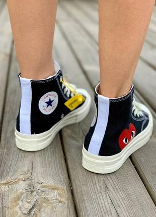 Comme des garçons play x converse кеды кеди жіночі7 фото