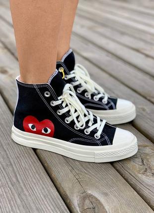 Comme des garçons play x converse кеды кеди жіночі1 фото