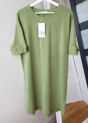 Zara  платье zara 4873/177/500 m зеленое8 фото