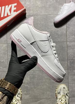 Женские кожаные кроссовки  nike air force 1 lo🆕найк аир форс🆕белые с фиолетовым