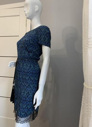 Легкое летнее платье миди с кружевом3 фото