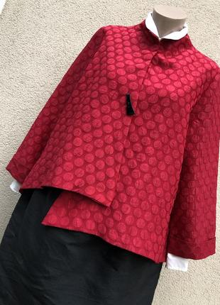 Красный жакет,пиджак,кардиган,ассиметрия,i.c by connie k