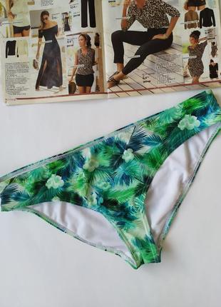 Низ купальника плавки в тропічний принт twintip, xl
