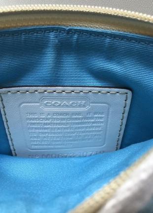 Дизайнерская сумка кросс-боди отcoach, handmade, текстиль и и замша высота- 22 см ширина- 17 см6 фото