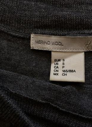 Стильний светр h&m з 100 вовни мериноса і змійками на плечах з-ка2 фото