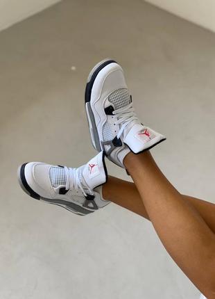 Стильные кожаные кроссовки унисекс nike air jordan белые ( 36-45 р )4 фото