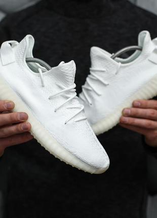 Текстильні білі кросівки adidas yeezy boost 350 демісезонні адідас4 фото