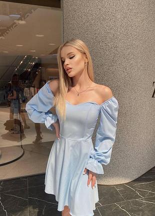 Плаття з довгими рукавами-ліхтариками 🔥