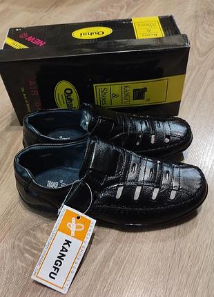 Дитячі повністю шкіряні туфлі для хлопчика kangfu32-36р