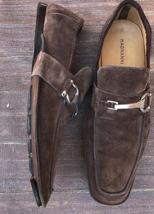 Коричневые замшевые туфли/мокасины magnani испания