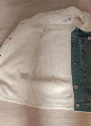 Джинсовый пиджак с утеплением2 фото