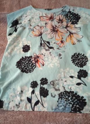 Шикарная блуза-туника в цветы приятной расцветки большой размер, bonmarche4 фото