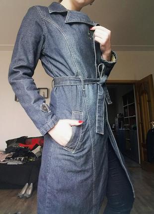 Трендовый джинсовый плащ reefer jeans