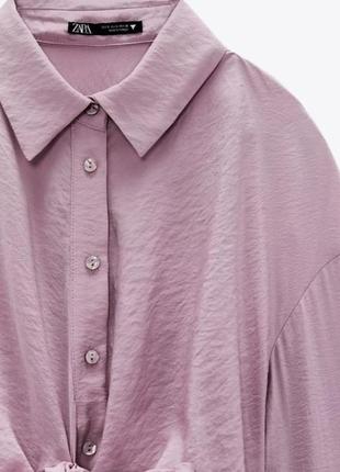 Легкое платье рубашка zara 4
