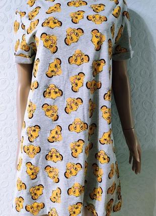 Женское домашнее платье король лев, удлиненная футболка1 фото