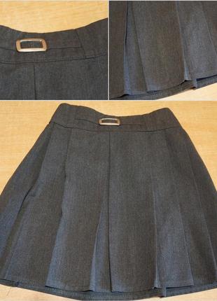 M&s юбка в складочку 9-10 лет классическая школьная спідниця  класична шкільна
