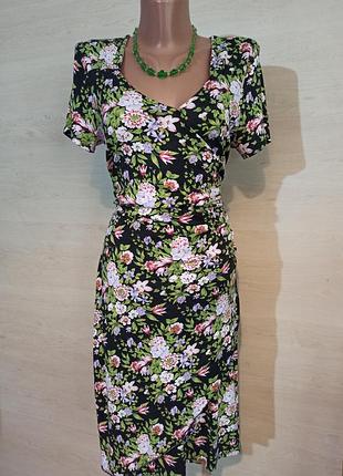 Платье на запах в цветы турция