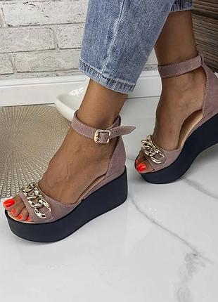 Босоножки замш 👠👣💯🎀