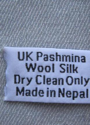 Палантин pashmina, шерсть шелк, непал4 фото