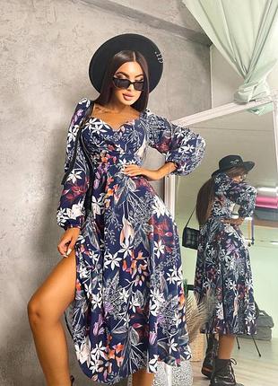 Весеннее платье миди