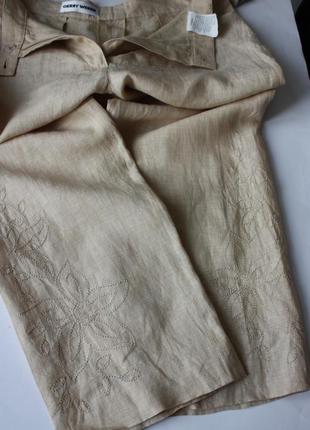 Льняные брюки, кюлоты, летние широкие лен gerry weber6 фото