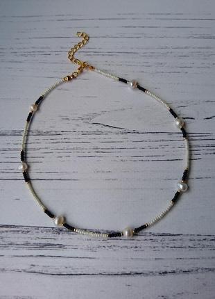 Чокер з натуральними перлинами