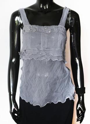 Шовковий топ alberta ferretti 100% шовк