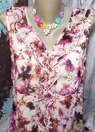 Летнее платье сарафан легкое разноцветное на подкладке р.46-48 street one3 фото