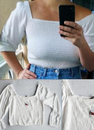 Топ с рукавом clockhouse 100% viscose