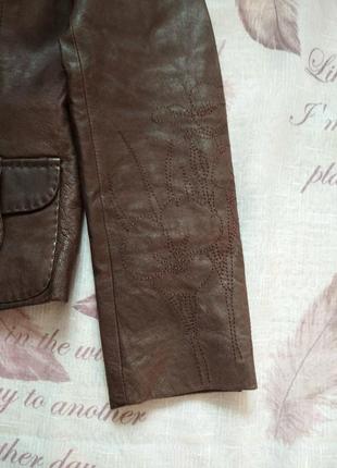 Пиджак кожаный женский р-р 46-48 (евро р.40)3 фото