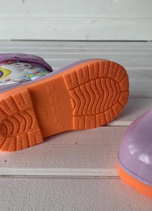 Резиновые сапоги фиолетовые детские3 фото