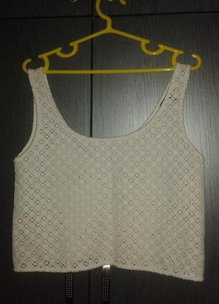 Стильный  ажурный топ кофточка topshop, размер 10/38.