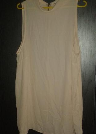 Стильная большого размера нежного персикового цвета блуза туника f&f ,размер 22/50.