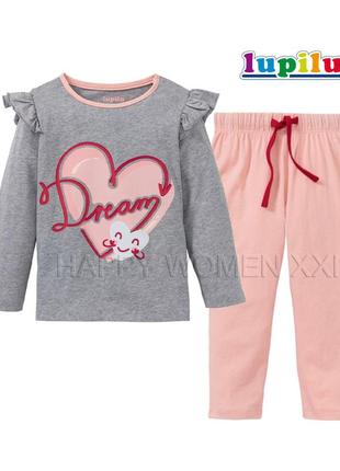 Пижама для девочки 2-6 лет lupilu домашняя одежда лупилу