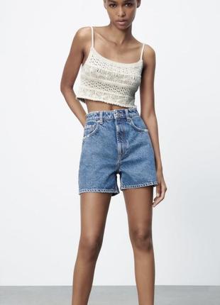 Шорти бермуди мом висока талія zara оригінал