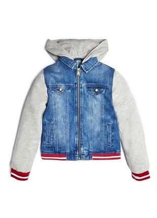 Куртка худі джинсова для хлопчика guess kids. склад: 100% бавовна. розмір 7,8,14 років.